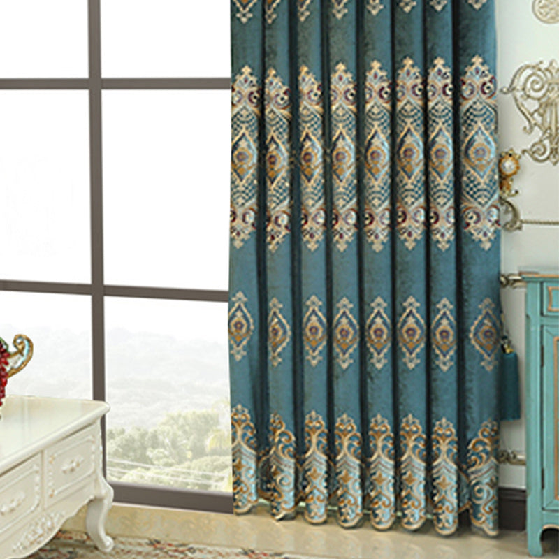 VelureMajestique™ – Luxury Embroidered Blackout Curtains (2-Piece Set)