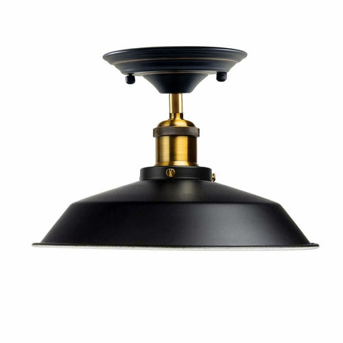 Metal Bowl Lampshade Flush Mount Ceiling Light Fixture ~1209