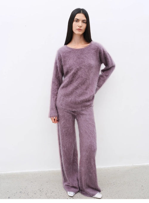 "Half-Ripe Winter" Cashmere Comfortable Loose-Fit Crewneck Sweater and