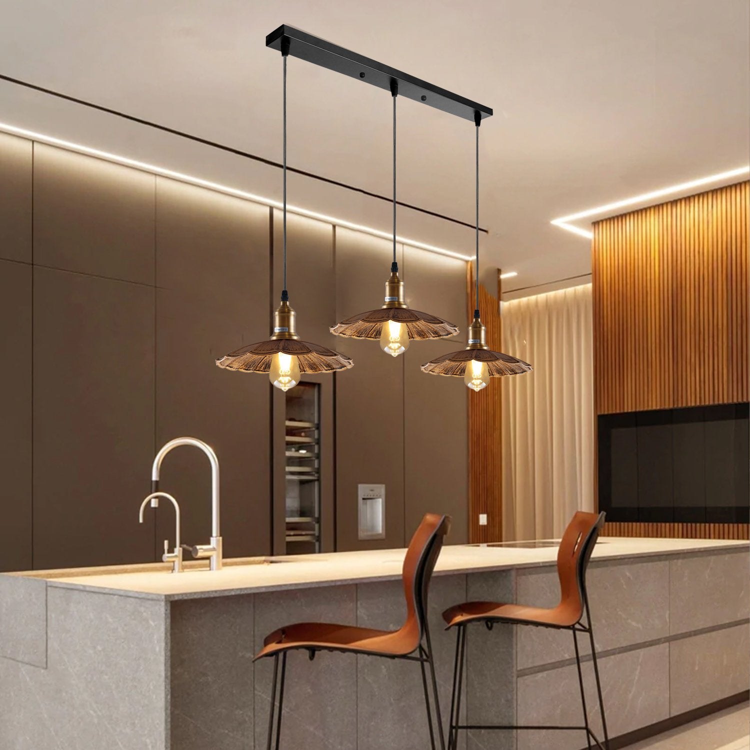 Modern Mid-Century Umbrella-Shaped Pendant Light~1482