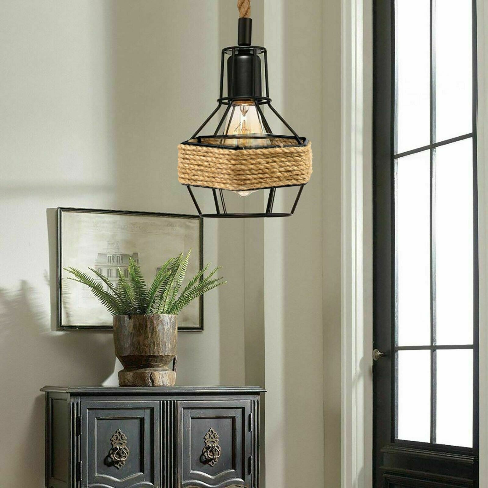 Retro Industrial Metal Pendant Light – Vintage Suspended Ceiling