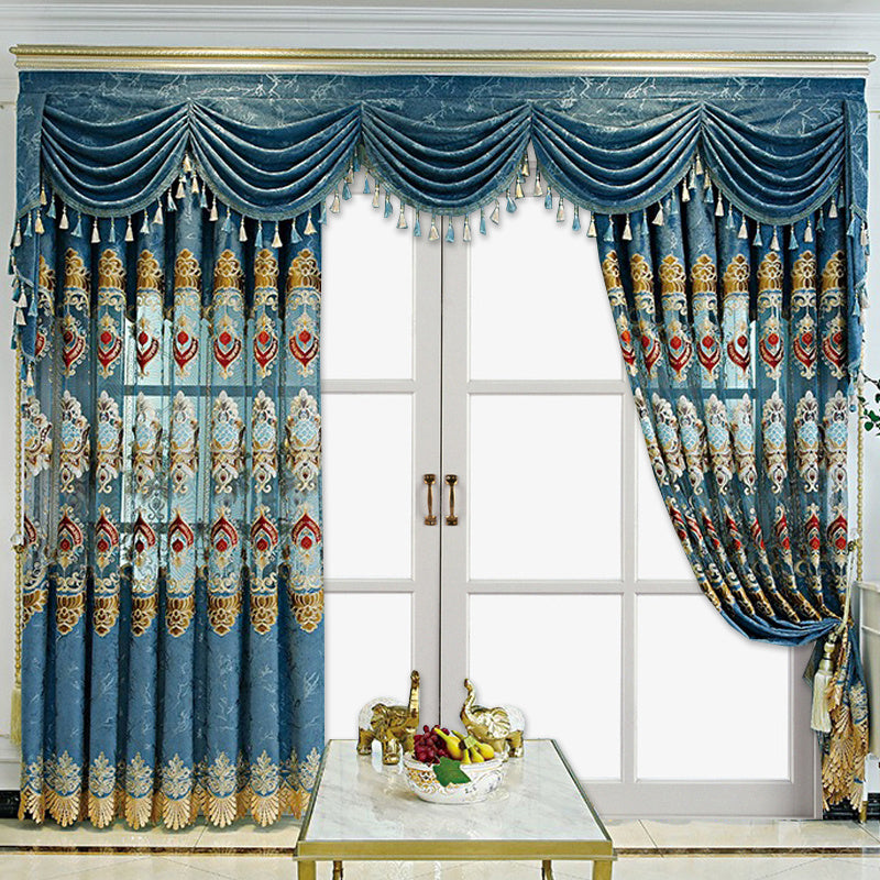 VeluRomi™ – Modern Velvet Embroidered Curtains for Light-Proof