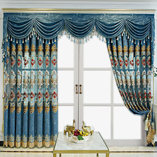 VeluRomi™ – Modern Velvet Embroidered Curtains for Light-Proof
