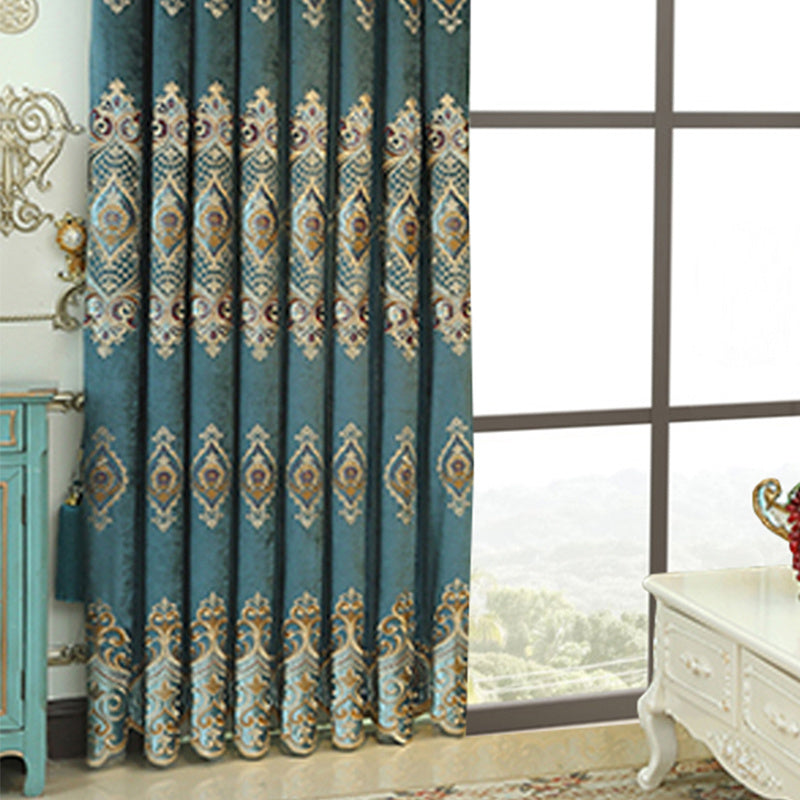 VelureMajestique™ – Luxury Embroidered Blackout Curtains (2-Piece Set)