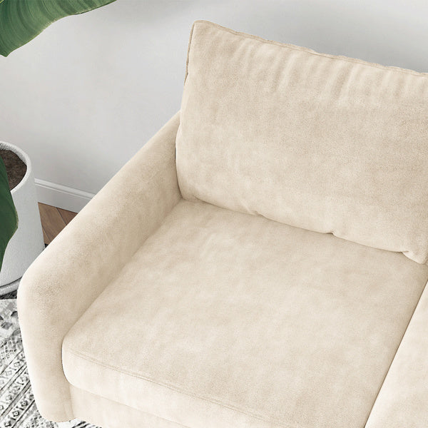 LuneluX_Home – 56.3" Velvet Round Arm Apartment Sofa
