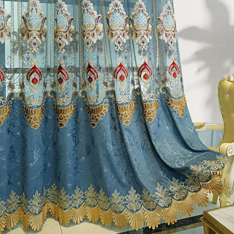 VeluRomi™ – Modern Velvet Embroidered Curtains for Light-Proof