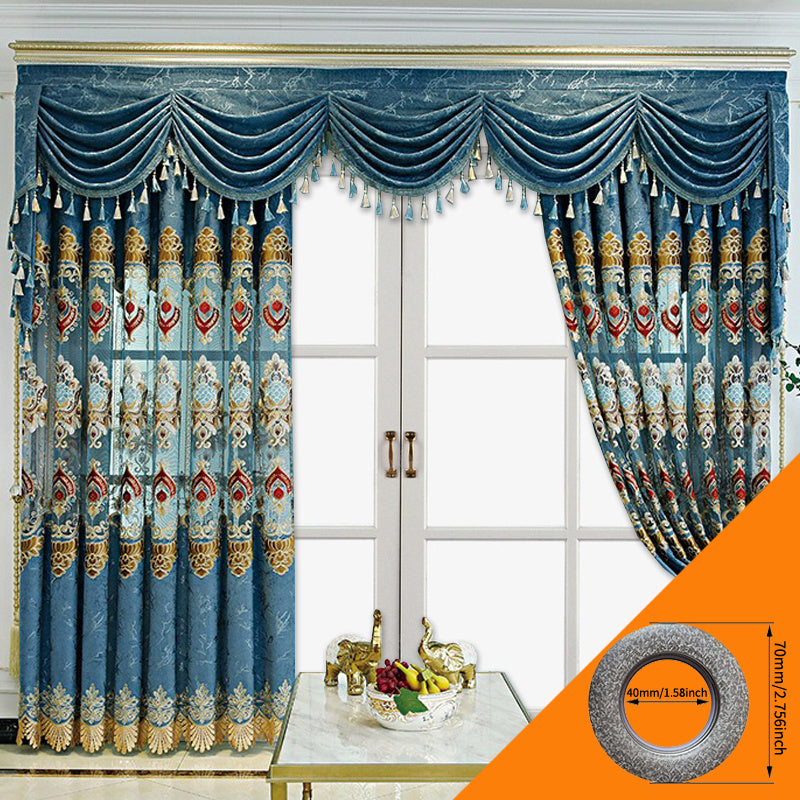VeluRomi™ – Modern Velvet Embroidered Curtains for Light-Proof