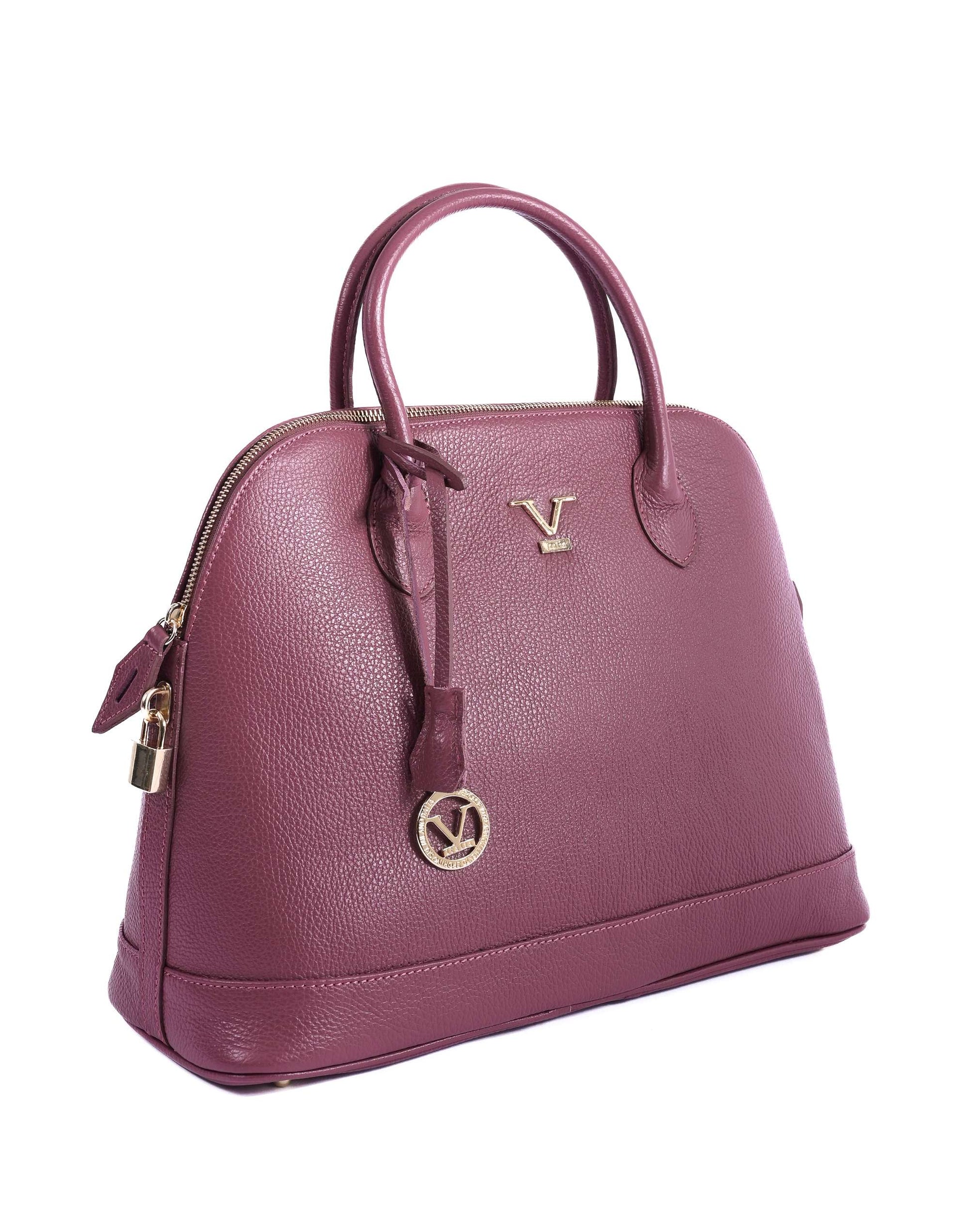 V Italia Womens Handbag Raspberry BC10880 DOLLARO PRUGNA