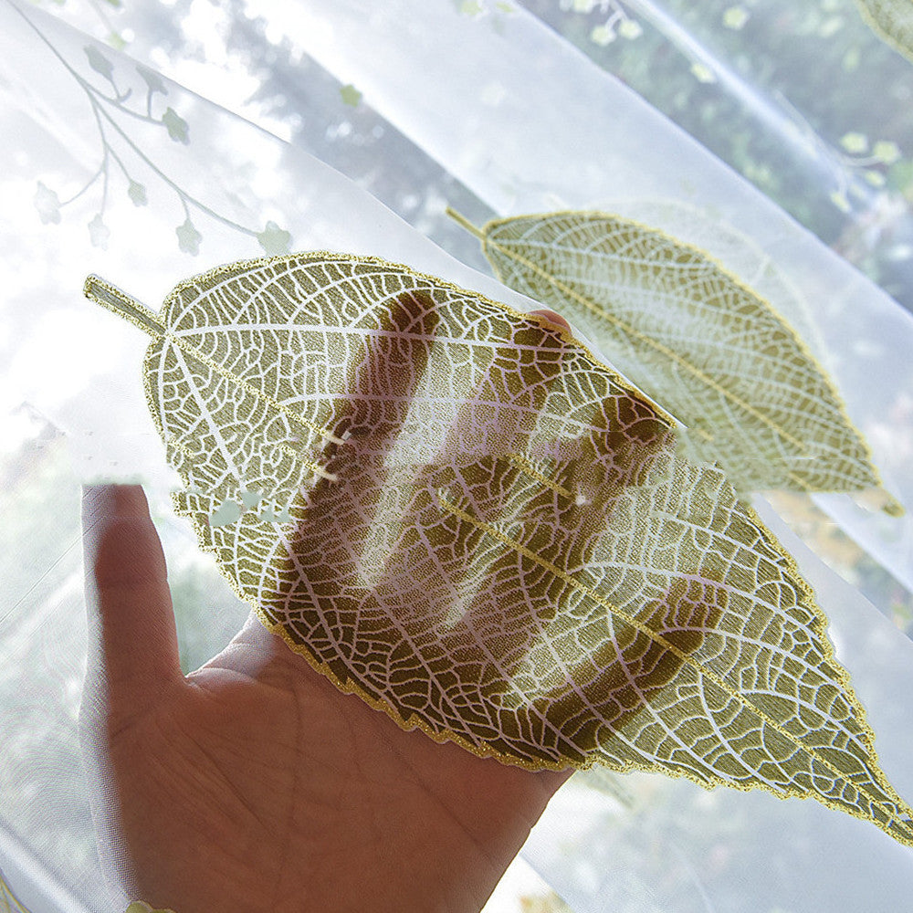 LeafLoom™ – Semi-Blackout Green Leaf Print Curtain