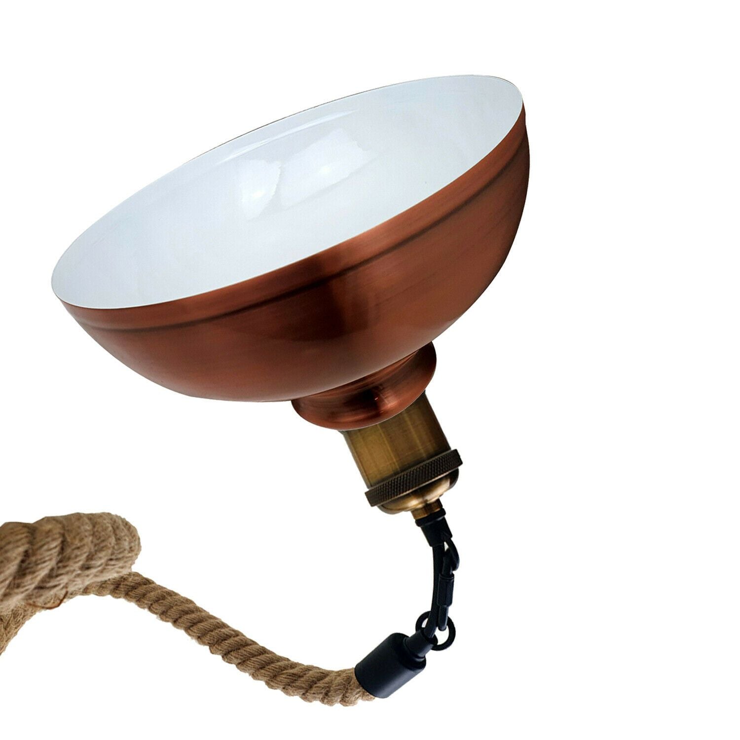Copper Hemp Hanging Retro Ceiling Industrial Light~1937