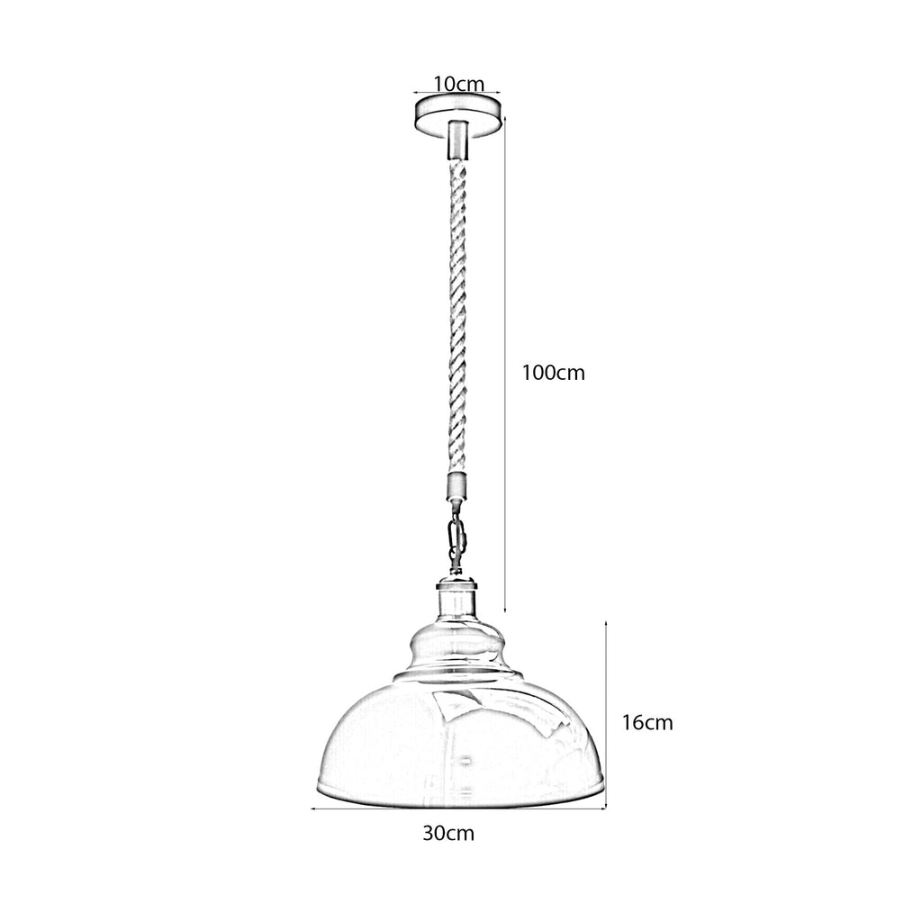 Copper Hemp Hanging Retro Ceiling Industrial Light~1937