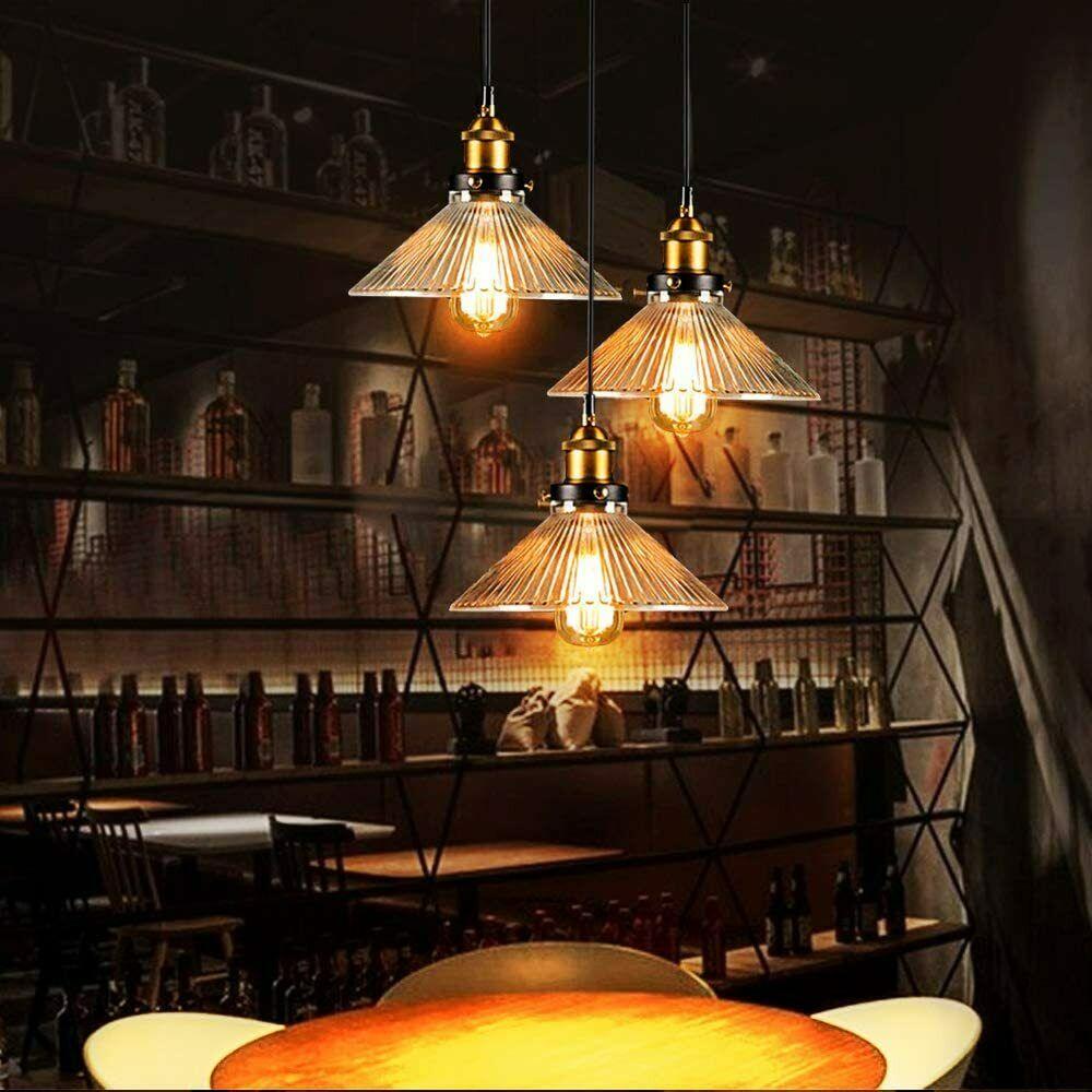 Industrial Suspended Ceiling Lights Style Glass Pendant Lamp ~1419