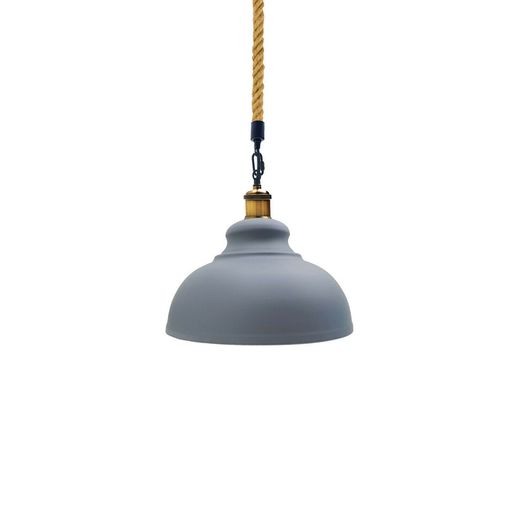 Grey Industrial Pendant Shade Modern Hemp Hanging Retro Light~1934