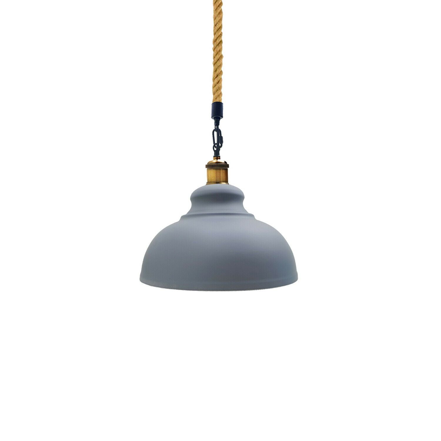 Grey Industrial Pendant Shade Modern Hemp Hanging Retro Light~1934