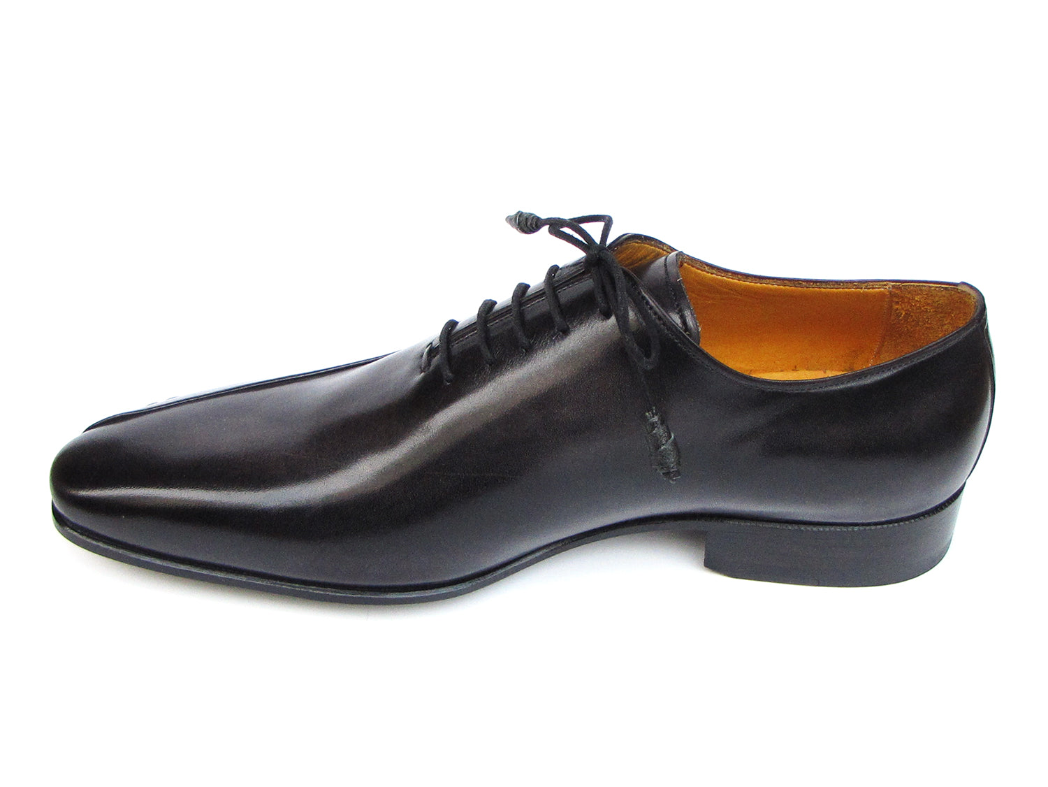 Paul Parkman Black Leather Oxfords Side Handsewn (ID#018-BLK)