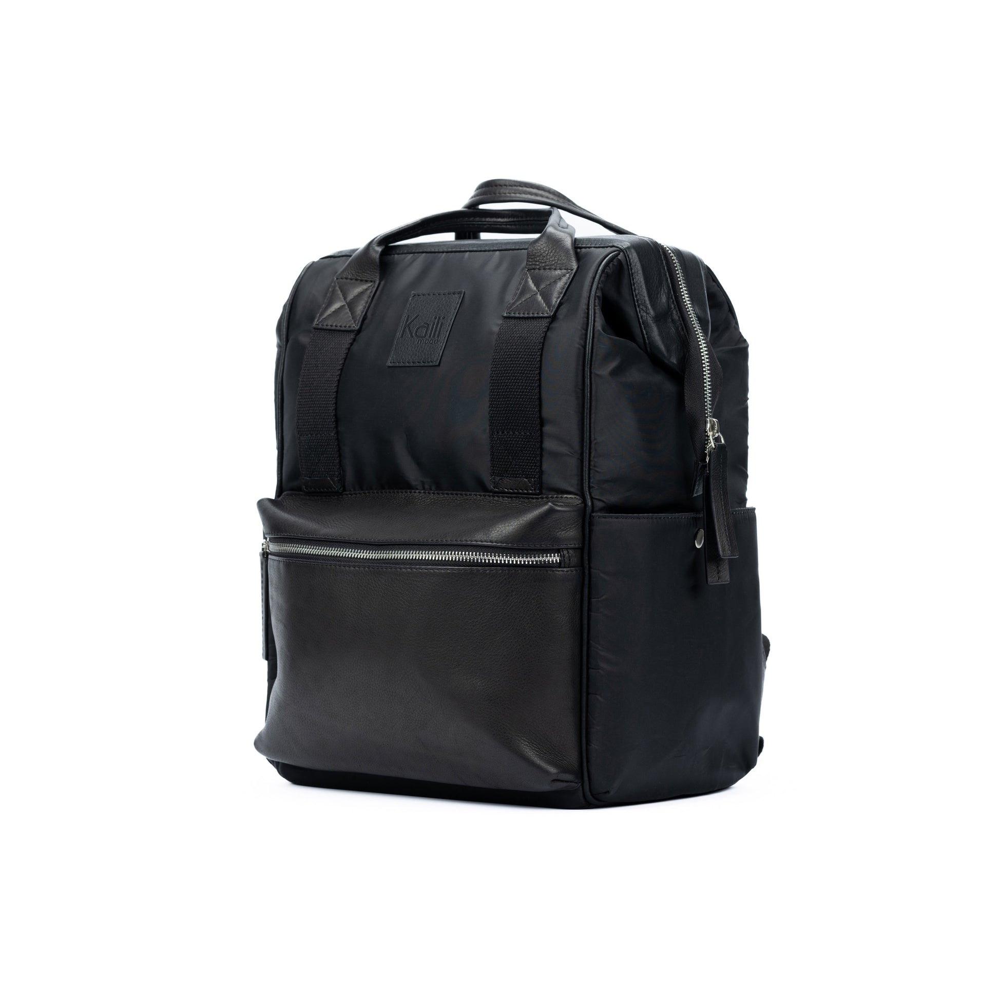 K0037AB | Waterproof Nylon/Genuine Leather Full Water Repellent Backpack