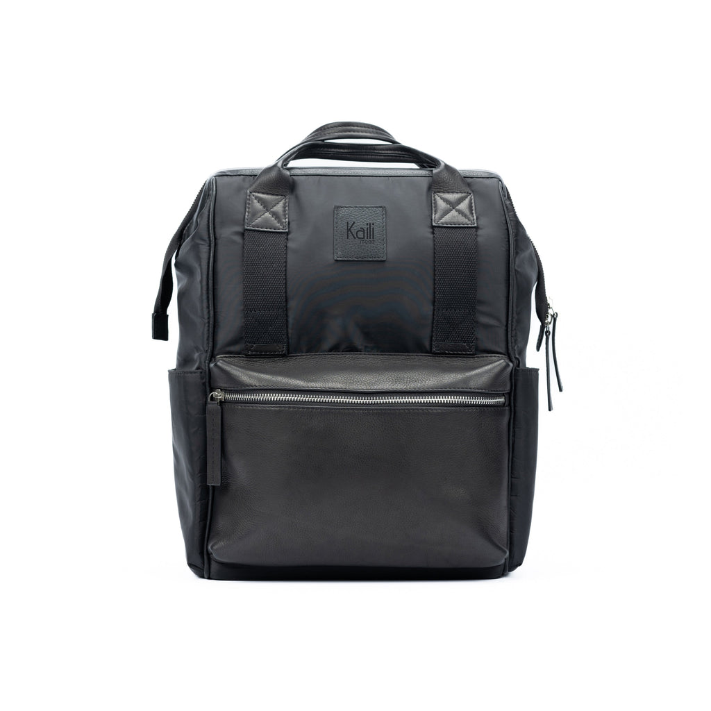 K0037AB | Waterproof Nylon/Genuine Leather Full Water Repellent Backpack