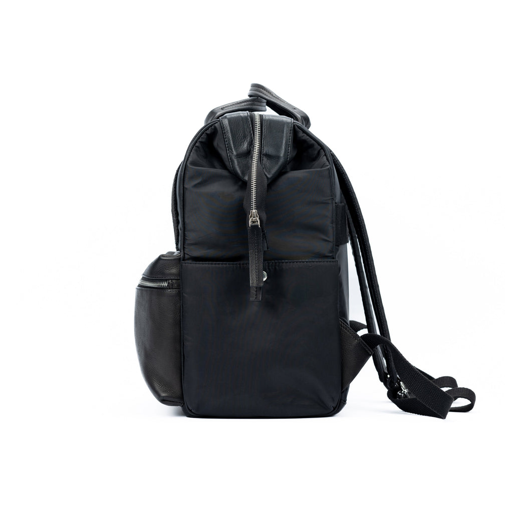 K0037AB | Waterproof Nylon/Genuine Leather Full Water Repellent Backpack