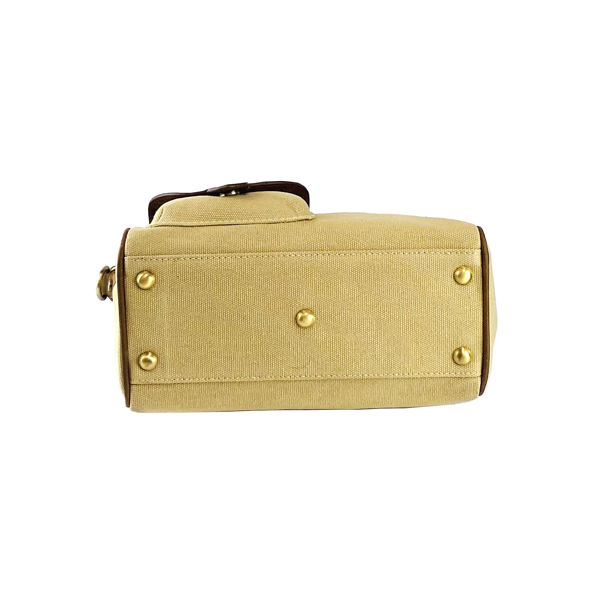 Mini Handbag in Canvas/Genuine Leather Made in Italy.