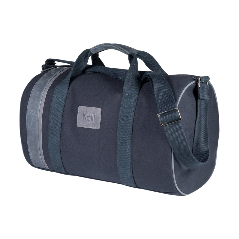 K2006DF | 100% Cotton Canvas / Genuine Leather Travel Duffel Bag,