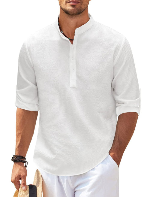 Men's Casual Henley Shirt