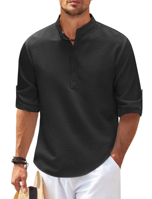 Men's Casual Henley Shirt