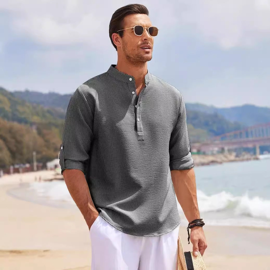 Men's Casual Henley Shirt
