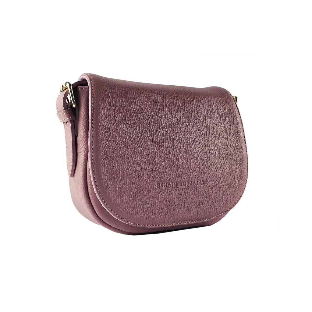 Genuine Leather Shoulder Bag – Made in Italy, with Shoulder Strap