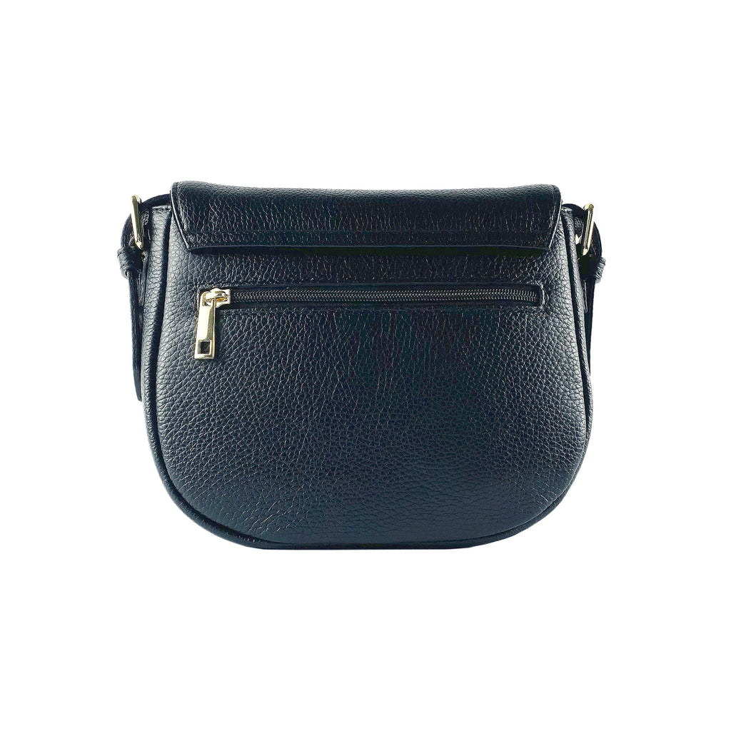 Genuine Leather Shoulder Bag – Made in Italy, with Shoulder Strap