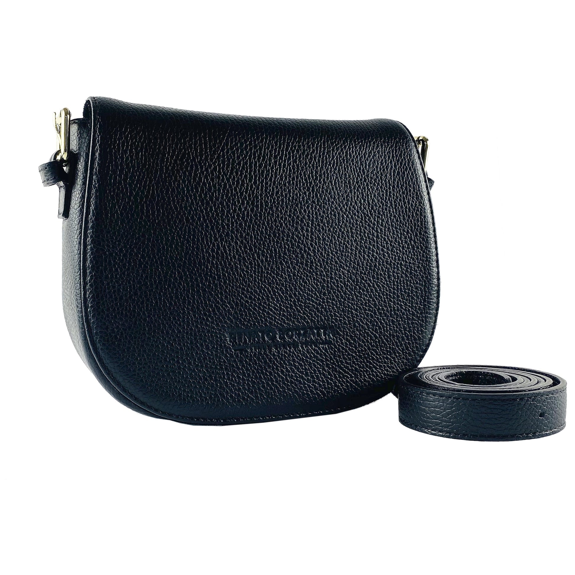 Genuine Leather Shoulder Bag – Made in Italy, with Shoulder Strap