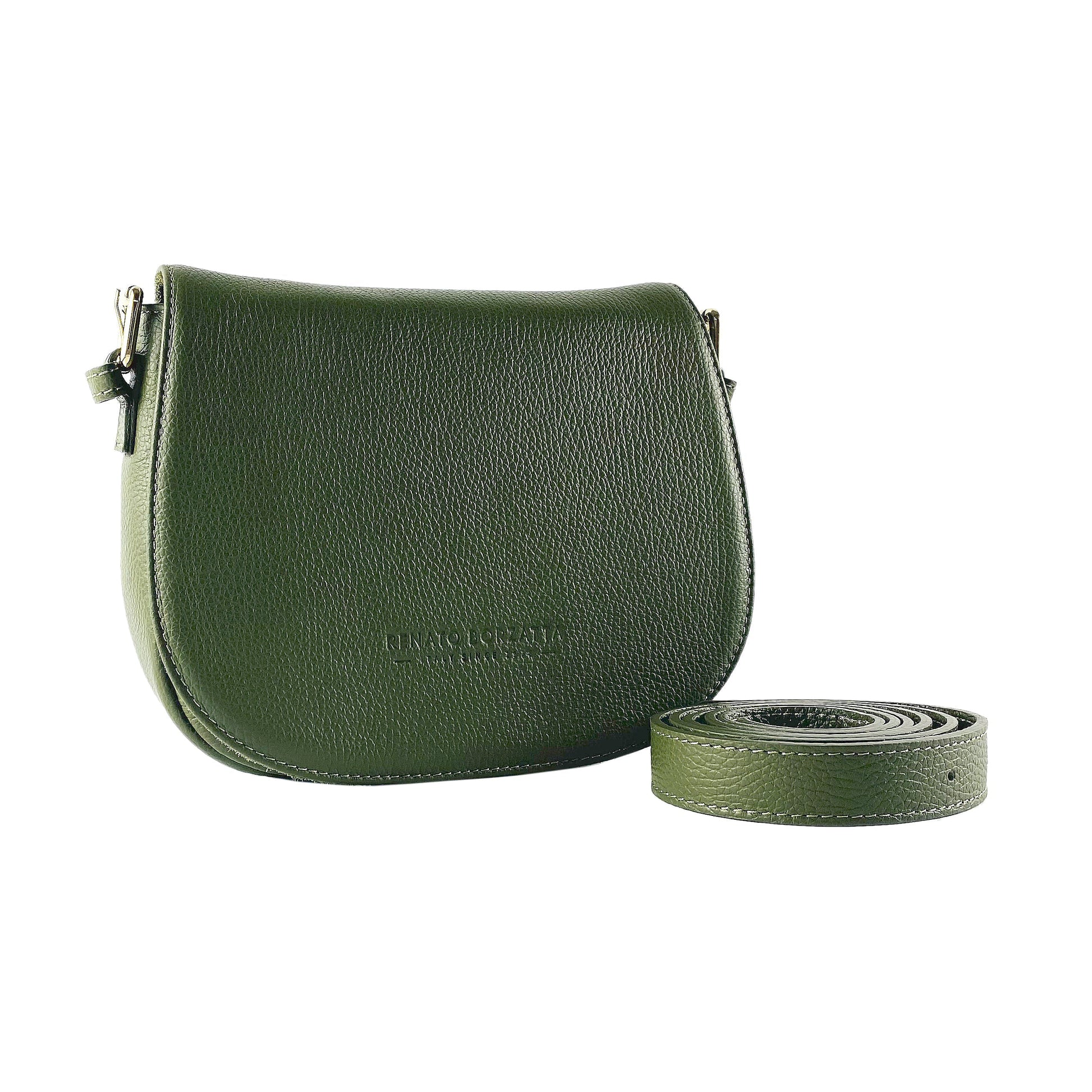 Genuine Leather Shoulder Bag with Removable Strap