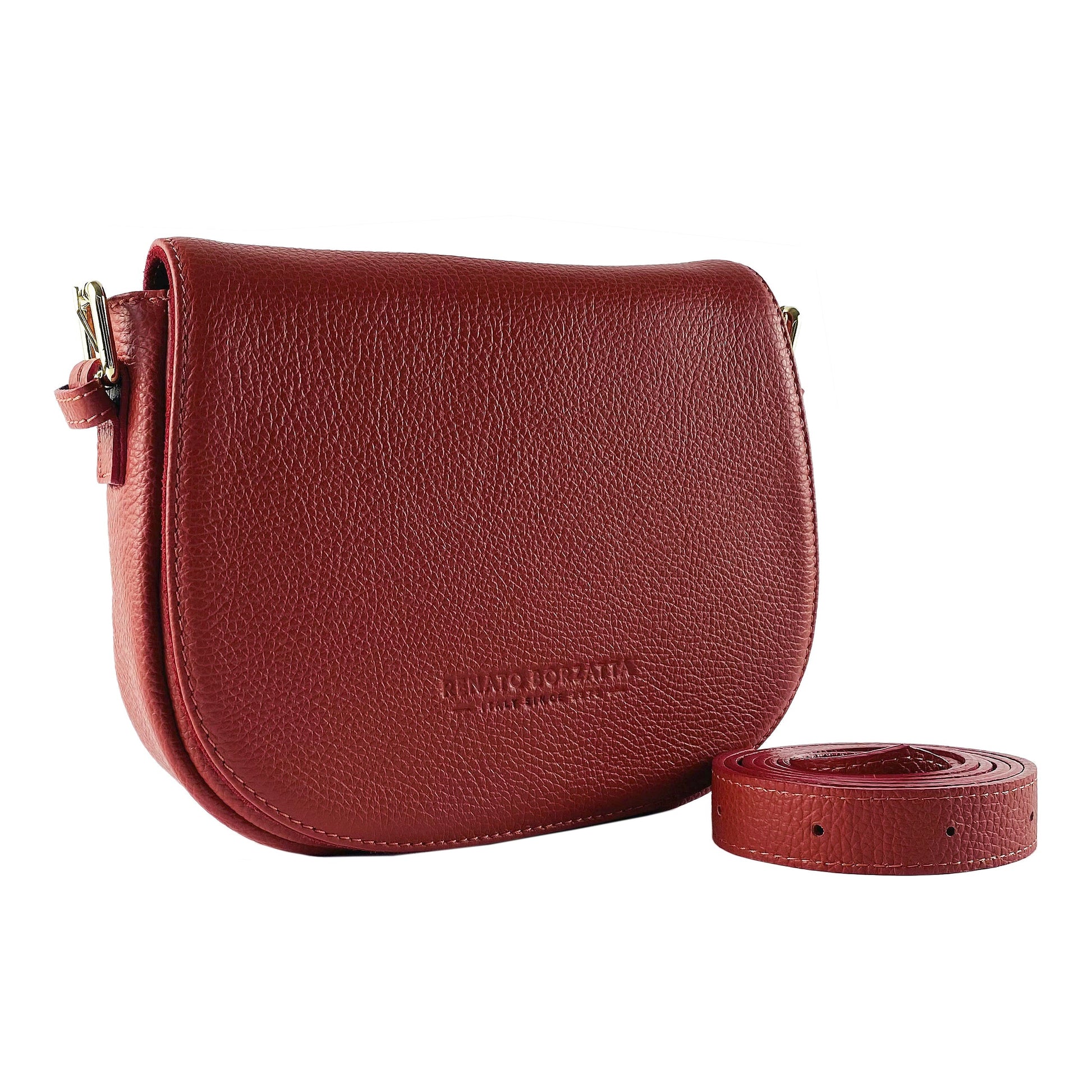 Women’s Leather Crossbody Bag – Made in Italy, with Shoulder Strap