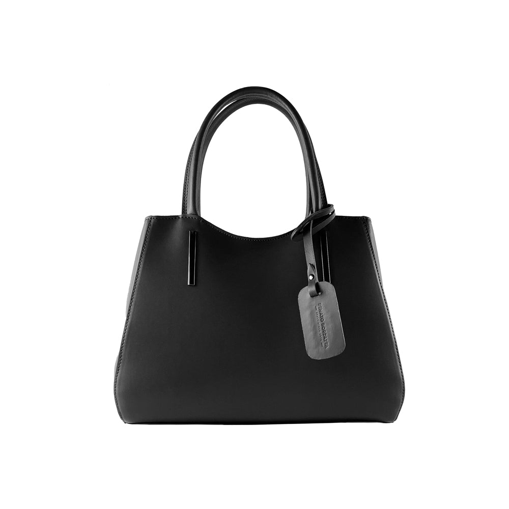 Genuine Leather Handbag Made in Italy with Shoulder Strap