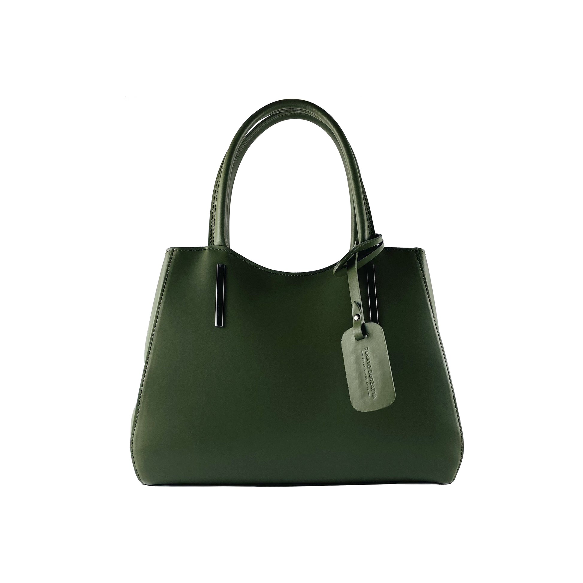 Genuine Leather Handbag Made in Italy with Shoulder Strap