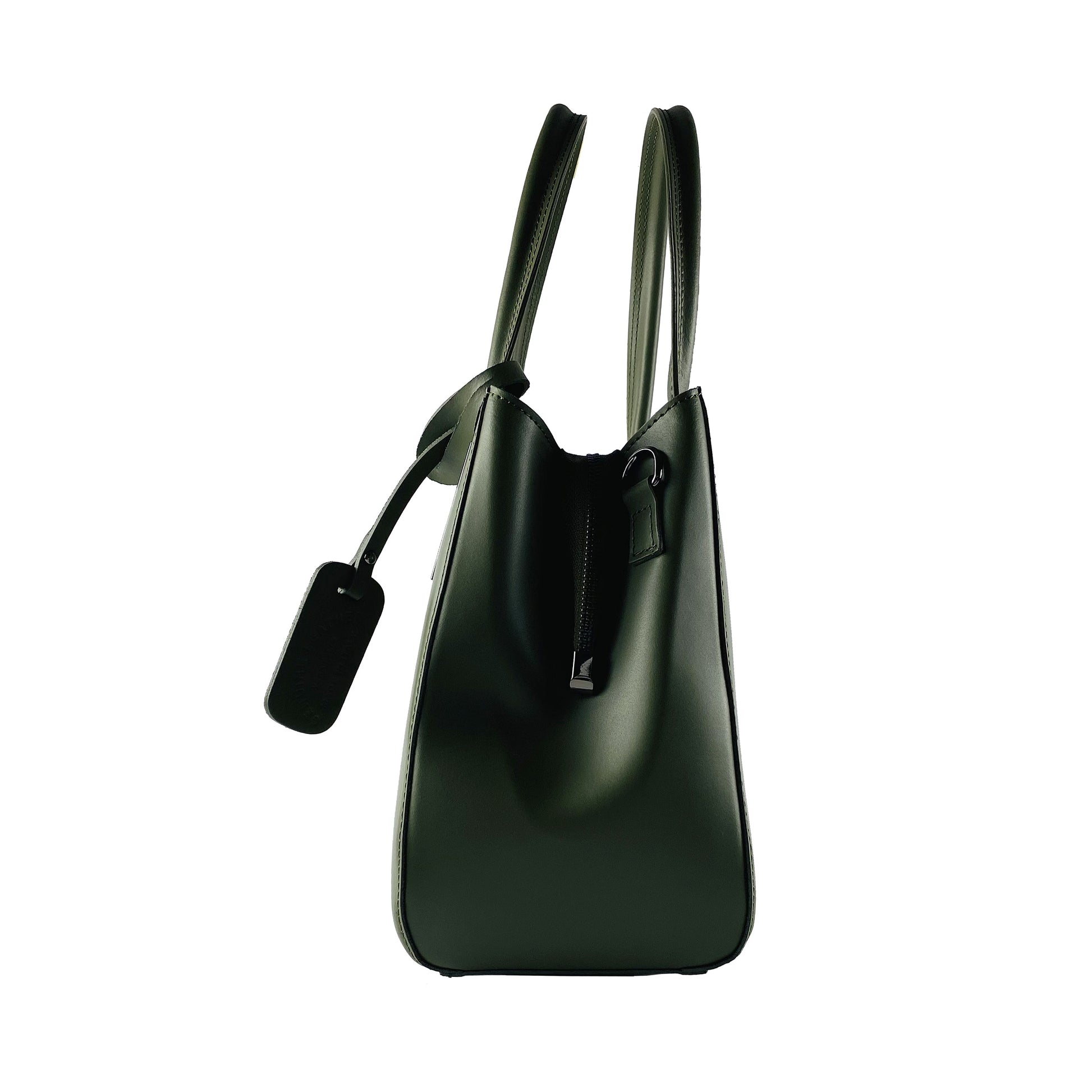 Genuine Leather Handbag Made in Italy with Shoulder Strap