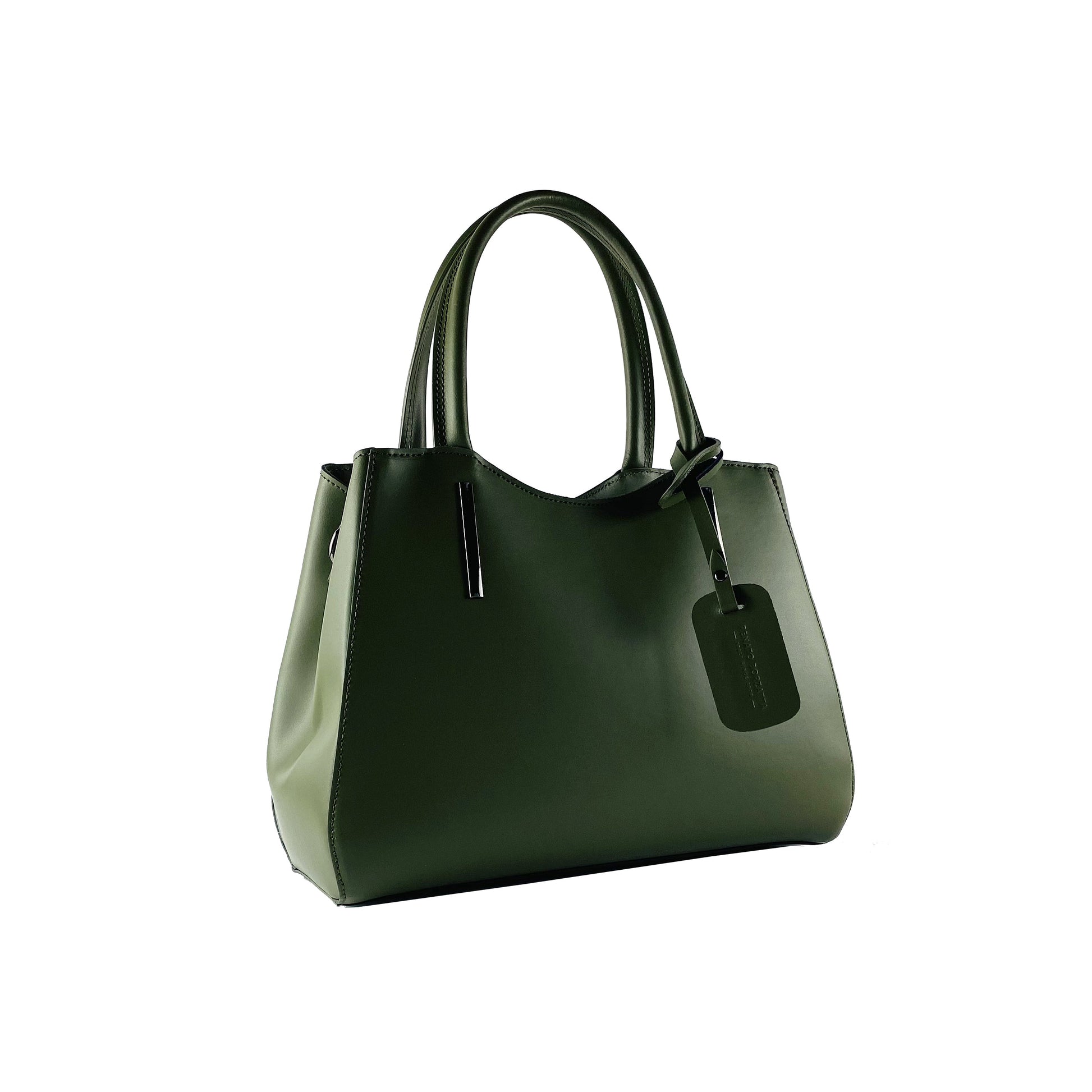 Genuine Leather Handbag Made in Italy with Shoulder Strap