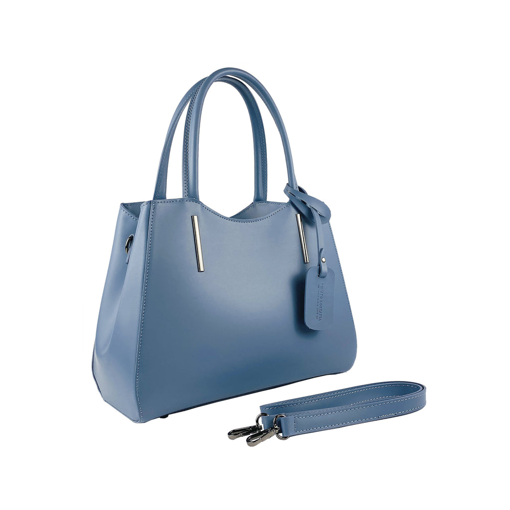 Genuine Leather Handbag  with Shoulder Strap