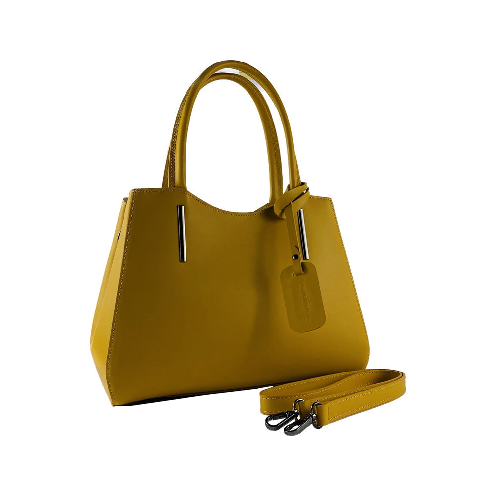 Genuine Leather Handbag with Shoulder Strap