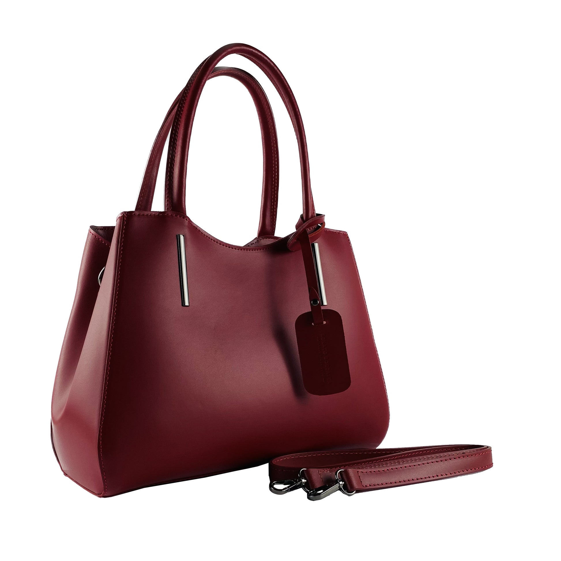 Genuine Leather Handbag with Shoulder Strap