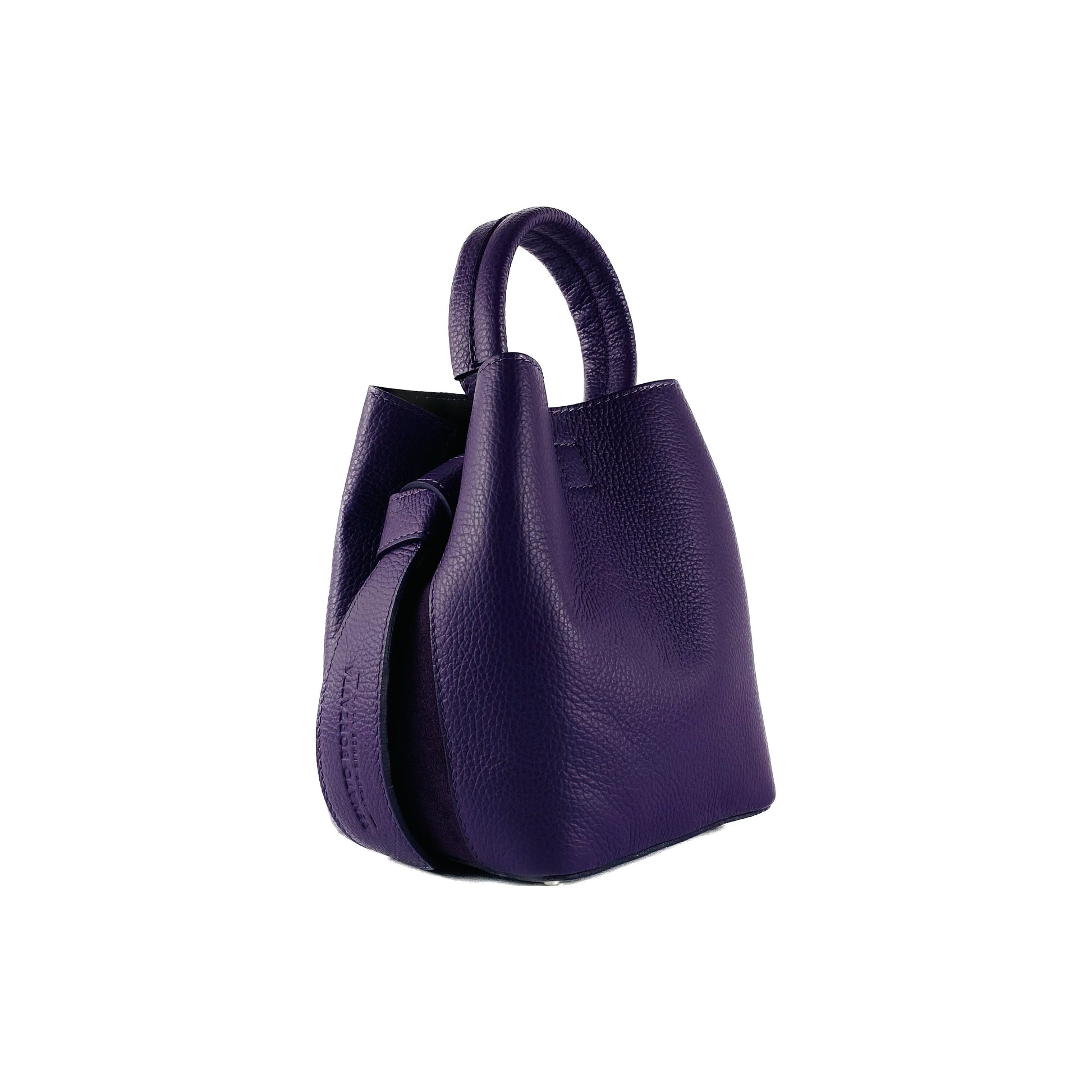 Bucket Bag with Clutch in Real Leather
