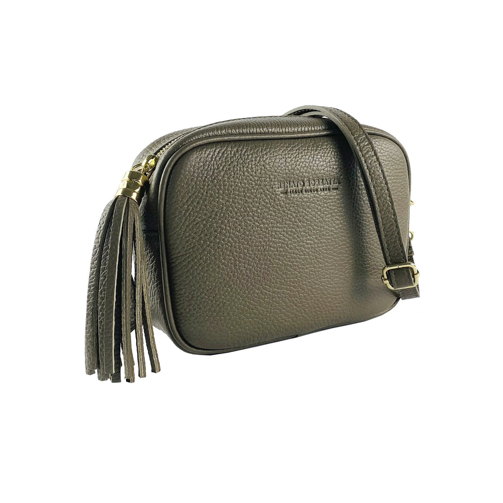 Women’s Leather Crossbody Bag – Made in Italy, with Shoulder Strap