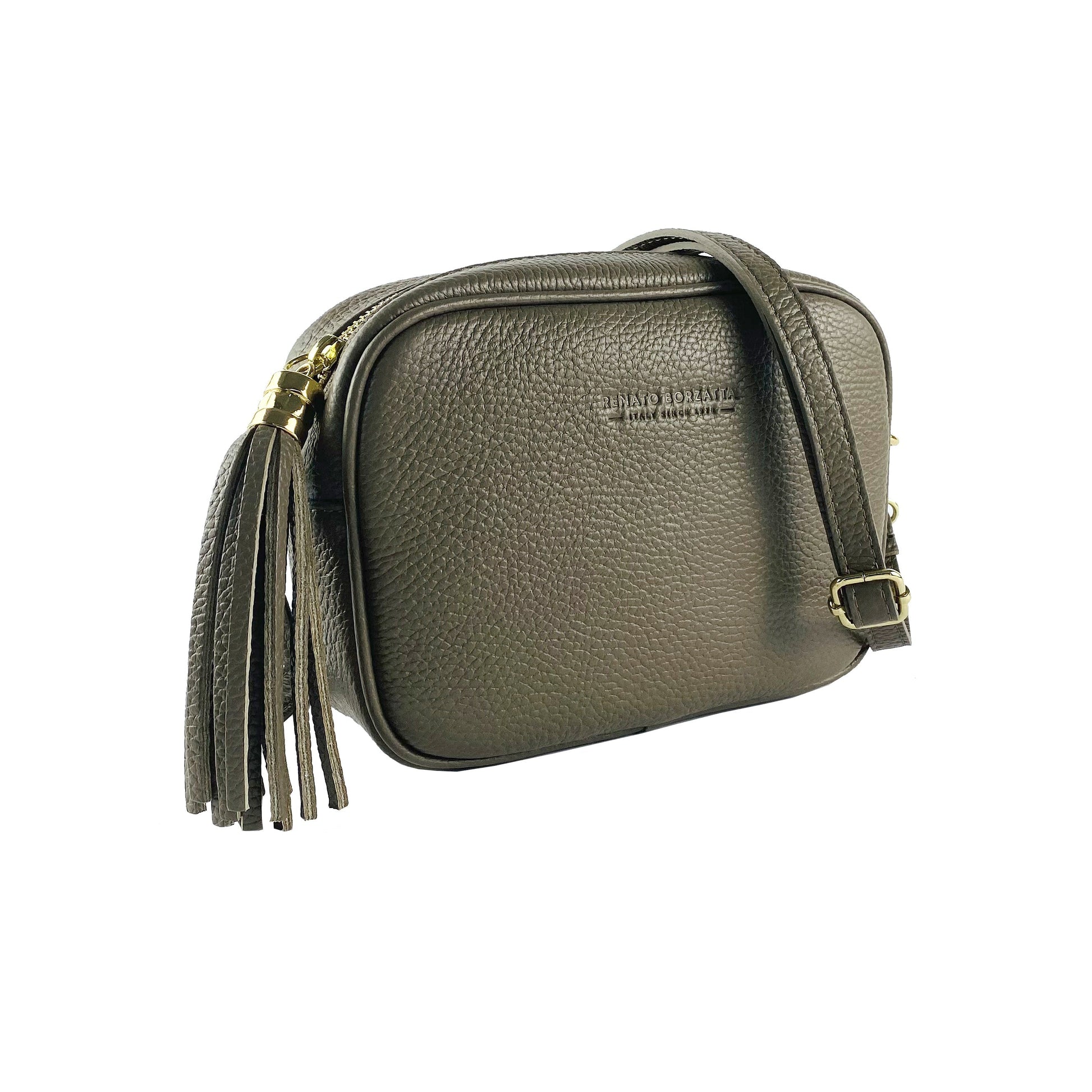 Women’s Leather Crossbody Bag – Made in Italy, with Shoulder Strap