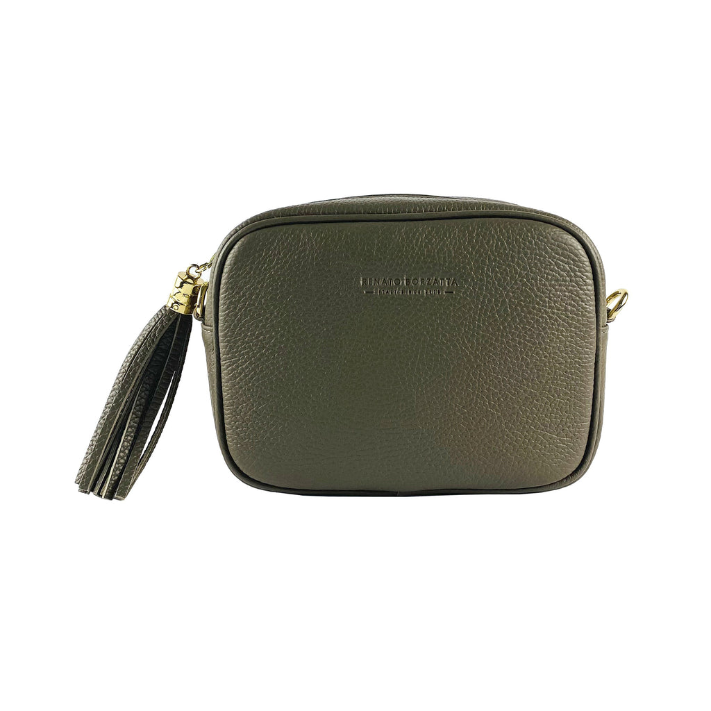 Women’s Leather Crossbody Bag – Made in Italy, with Shoulder Strap