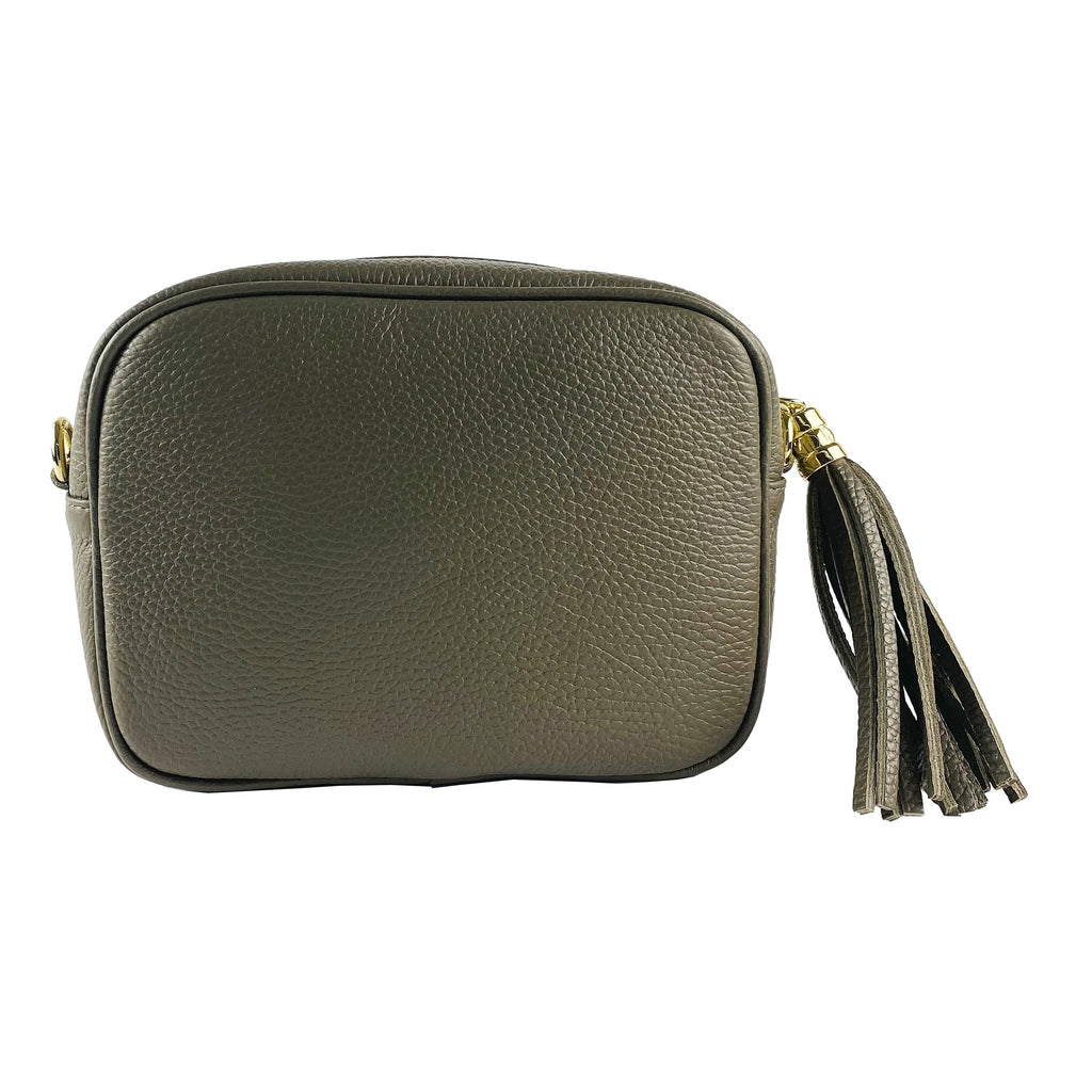 Women’s Leather Crossbody Bag – Made in Italy, with Shoulder Strap