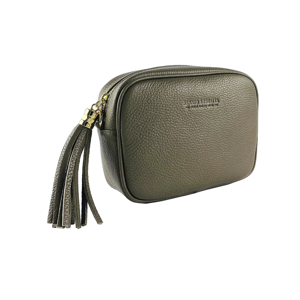 Women’s Leather Crossbody Bag – Made in Italy, with Shoulder Strap