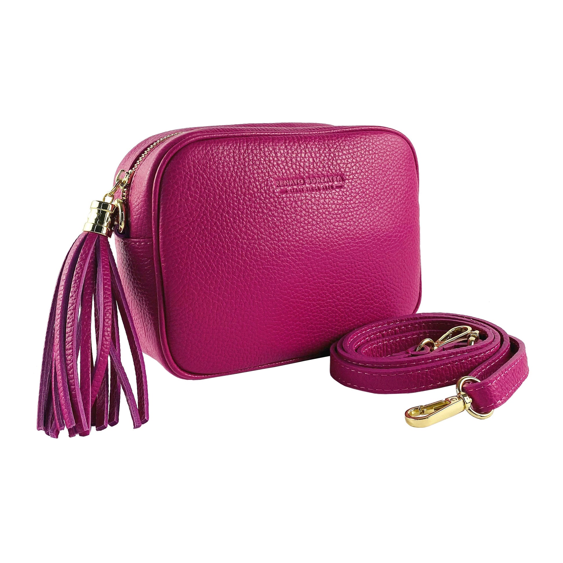 Women’s Small Leather Crossbody Bag – Made in Italy, with Strap