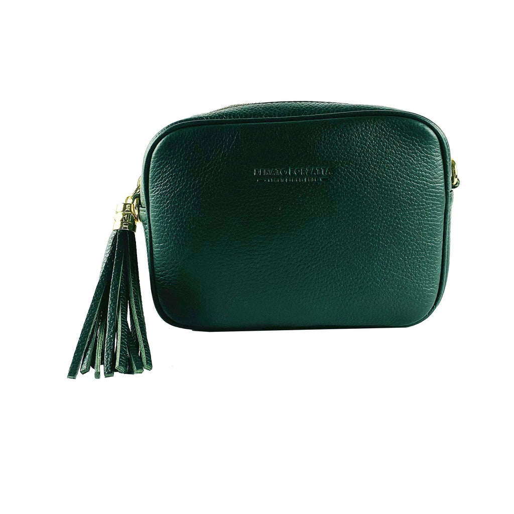 Women’s Leather Crossbody Bag – Made in Italy, with Shoulder Strap