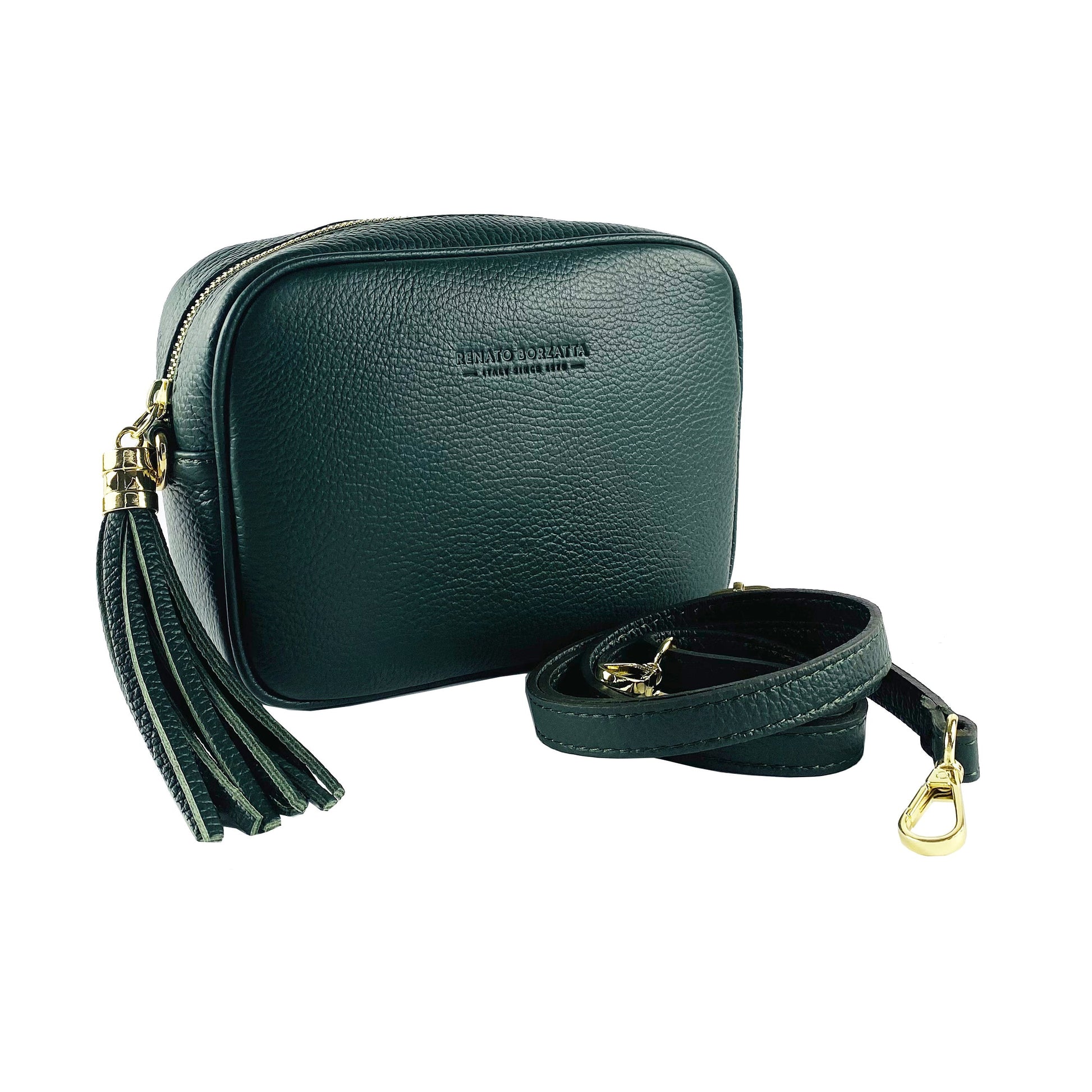 Women’s Leather Crossbody Bag – Made in Italy, with Shoulder Strap