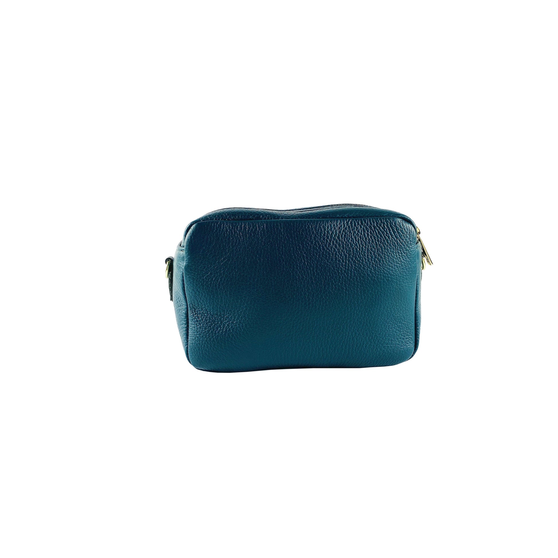Women’s Double-Zip Leather Crossbody Bag – Made in Italy