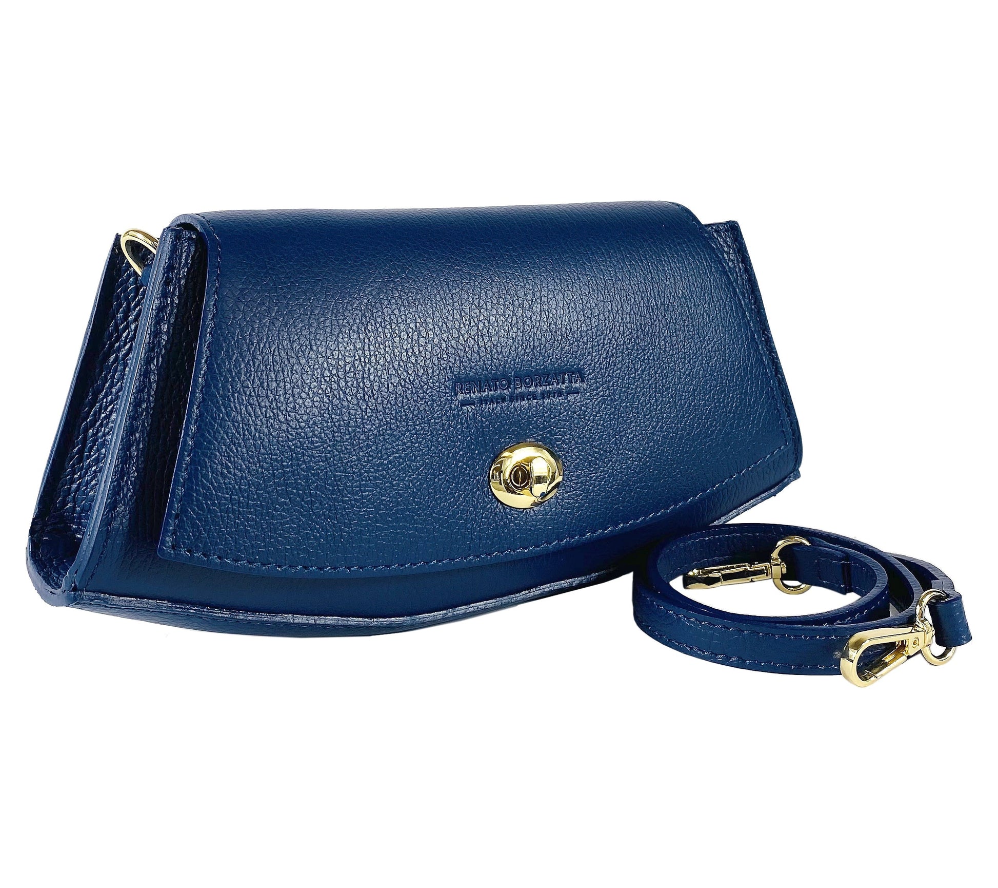 Genuine Leather Shoulder Bag for Women – Made in Italy, with Strap